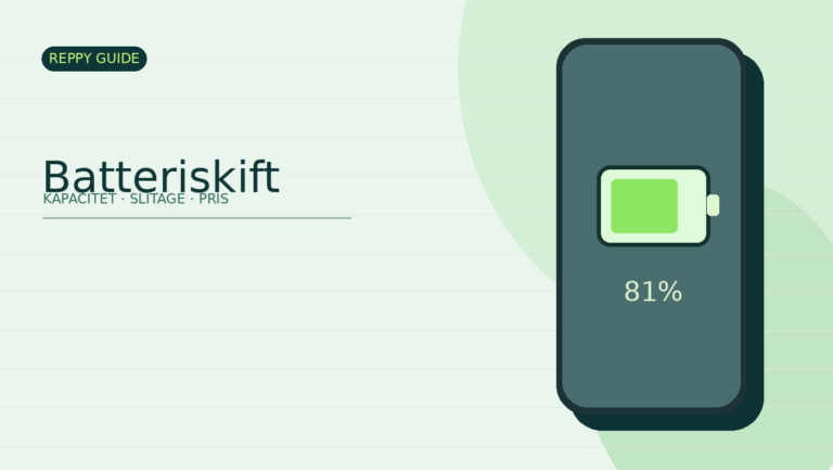 Reppy illustration til artiklen: Batteriskift på iPhone: hvornår kan det betale sig?