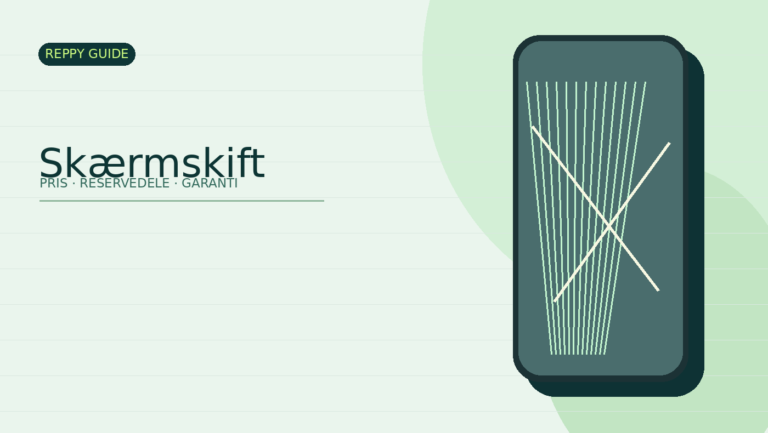 Reppy illustration til artiklen: Hvad koster et skærmskift til iPhone – og hvad får du for pengene?