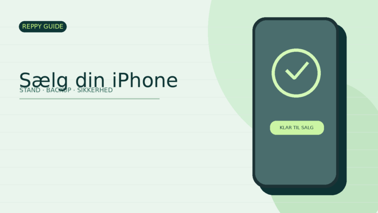 Reppy illustration til artiklen: Sælg din brugte iPhone: tjekliste før du sender den videre